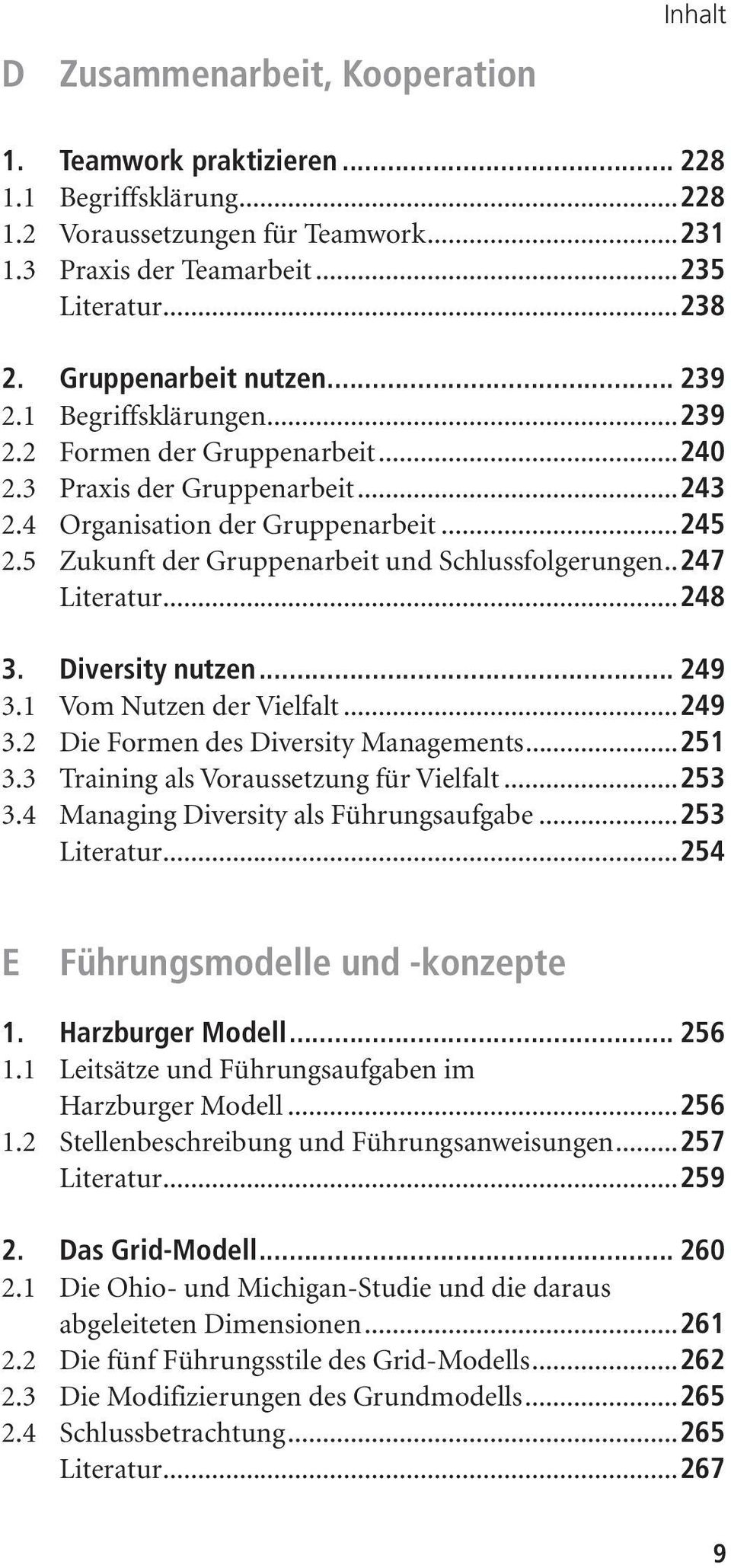 5 Zukunft der Gruppenarbeit und Schlussfolgerungen..247 Literatur...248 3. Diversity nutzen... 249 3.1 Vom Nutzen der Vielfalt...249 3.2 Die Formen des Diversity Managements...251 3.