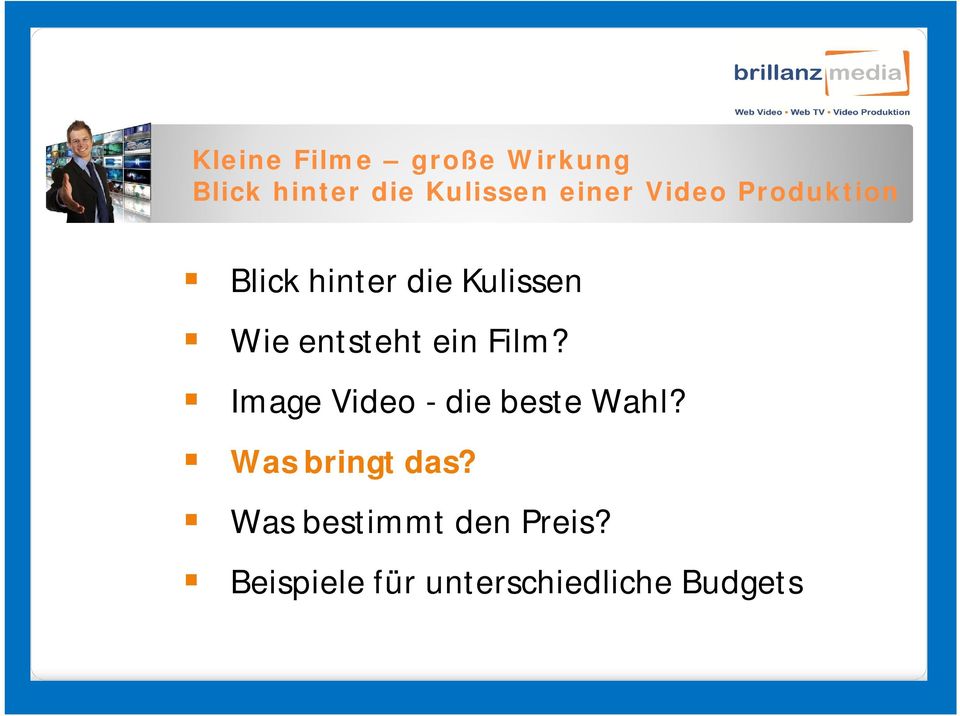 ein Film? Image Video - die beste Wahl? Was bringt das?