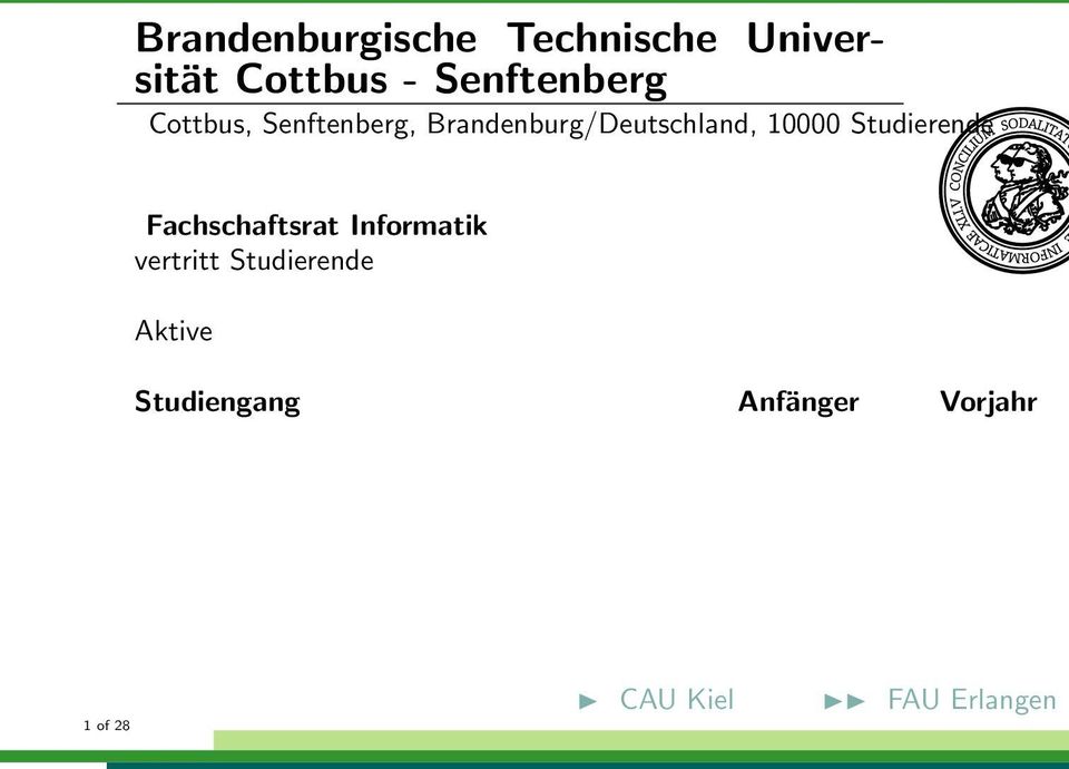 10000 Studierende Fachschaftsrat Informatik vertritt