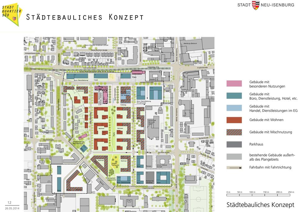 Hermannstraße Dorotheastraße Erkelstraße Dornhofstraße Spessartstraße Dienstleistung IV Kita Erhaltenswerter Baumbestand II Planstraße West Hotel IV Kultur, Gastronomie, Arbeiten Park Quartiersplatz