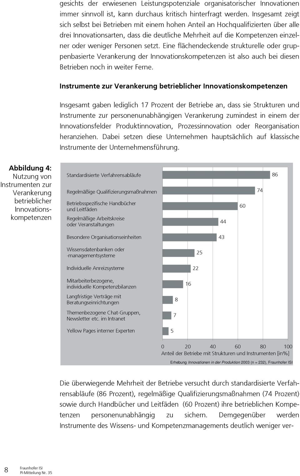 setzt. Eine flächendeckende strukturelle oder gruppenbasierte Verankerung der ist also auch bei diesen Betrieben noch in weiter Ferne.