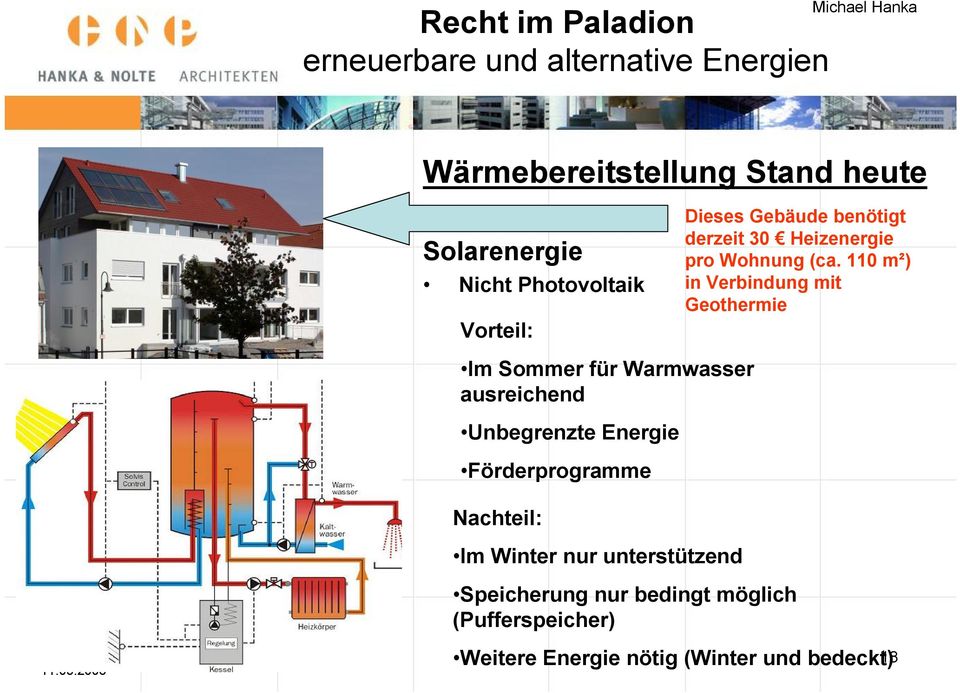 110 m²) in Verbindung mit Geothermie Im Sommer für Warmwasser ausreichend Unbegrenzte Energie