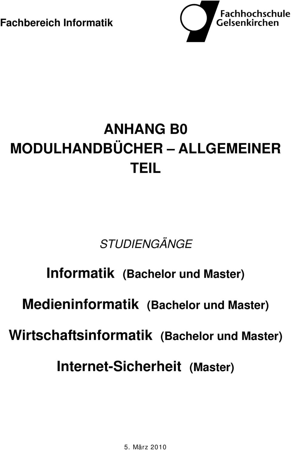 Master) Medieninformatik (Bachelor und Master)