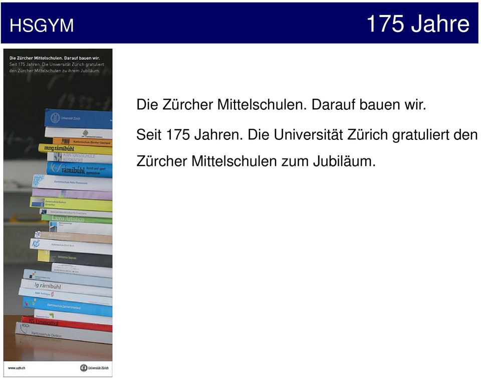 Die Universität Zürich gratuliert