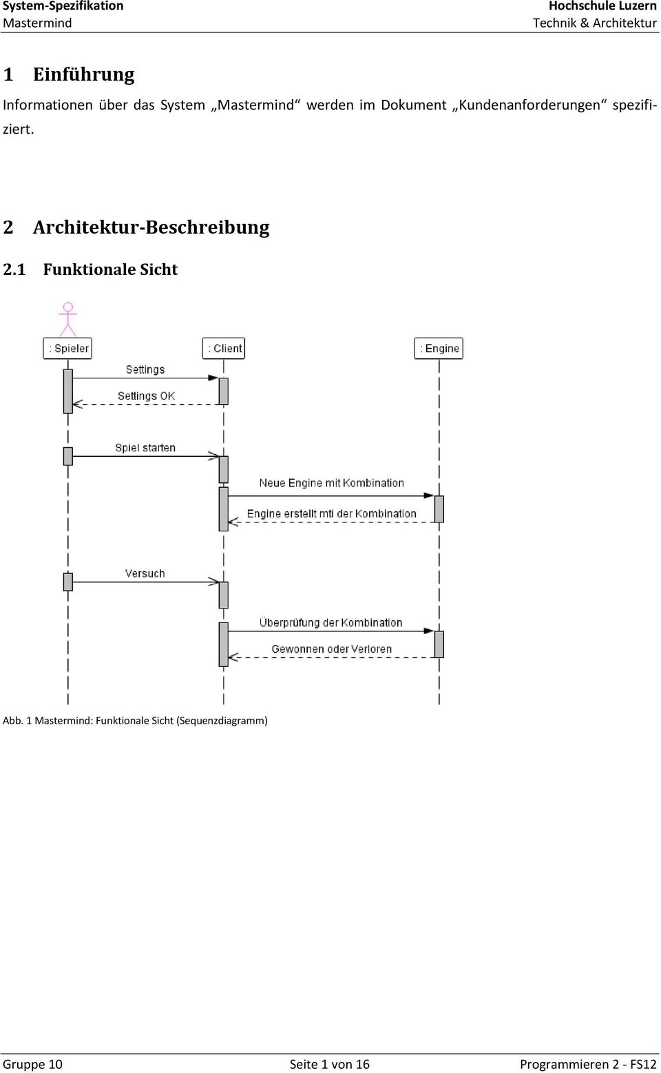 2 Architektur-Beschreibung 2.1 Funktionale Sicht Abb.