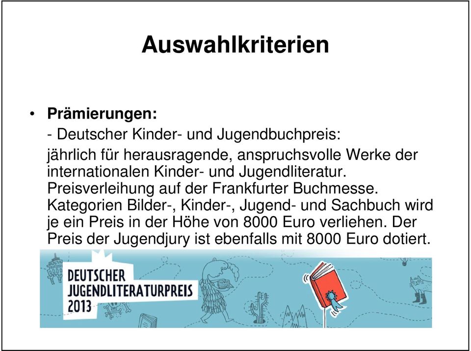 Preisverleihung auf der Frankfurter Buchmesse.