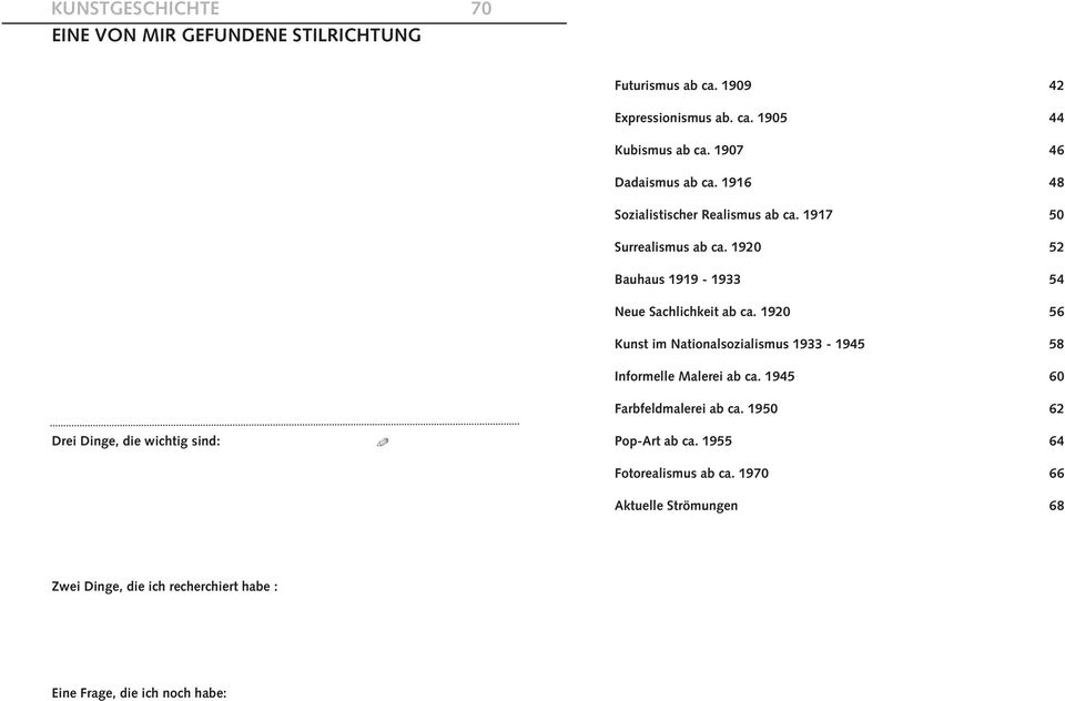 192 52 Bauhaus 1919-1933 54 Neue Sachlichkeit ab ca.
