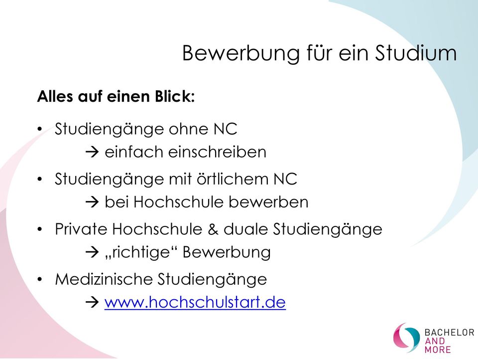 Hochschule bewerben Private Hochschule & duale Studiengänge