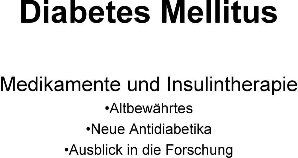 Insulintherapie