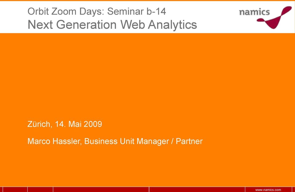 Next Generation Web Analytics