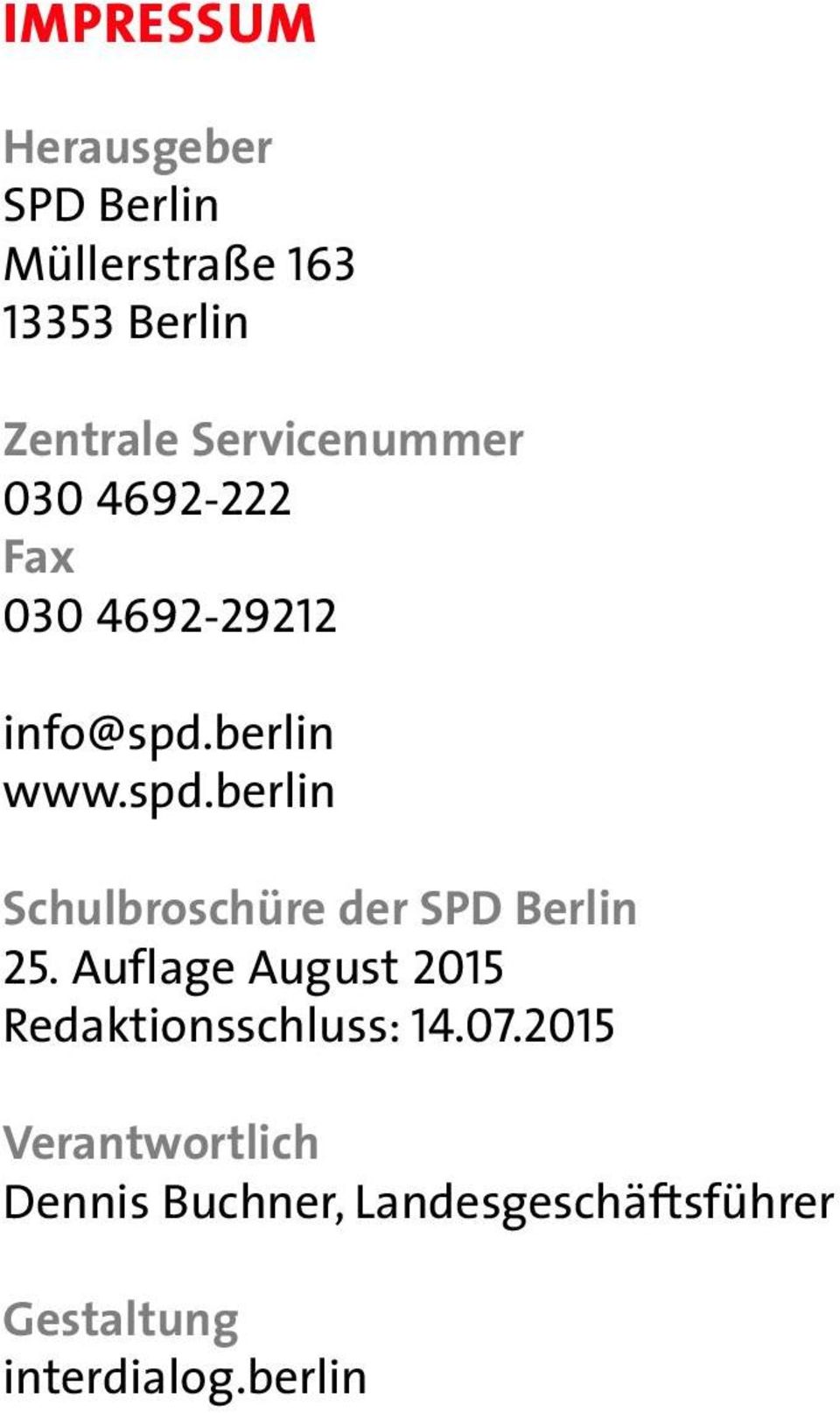 berlin www.spd.berlin Schulbroschüre der SPD Berlin 25.