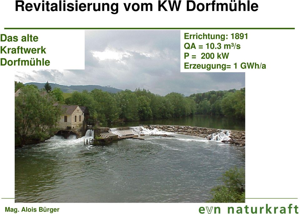 Dorfmühle Errichtung: 1891 QA