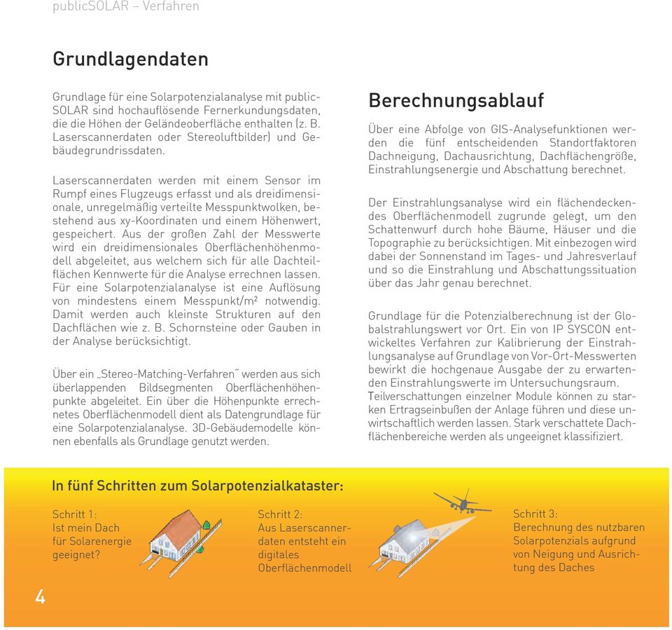 Laserscannerdaten werden mit einem Sensor im Rumpf eines Flugzeugs erfasst und als dreidimensionale, unregelmäßig verteilte Messpunktwolken, bestehend aus xy-koordinaten und einem Höhenwert,