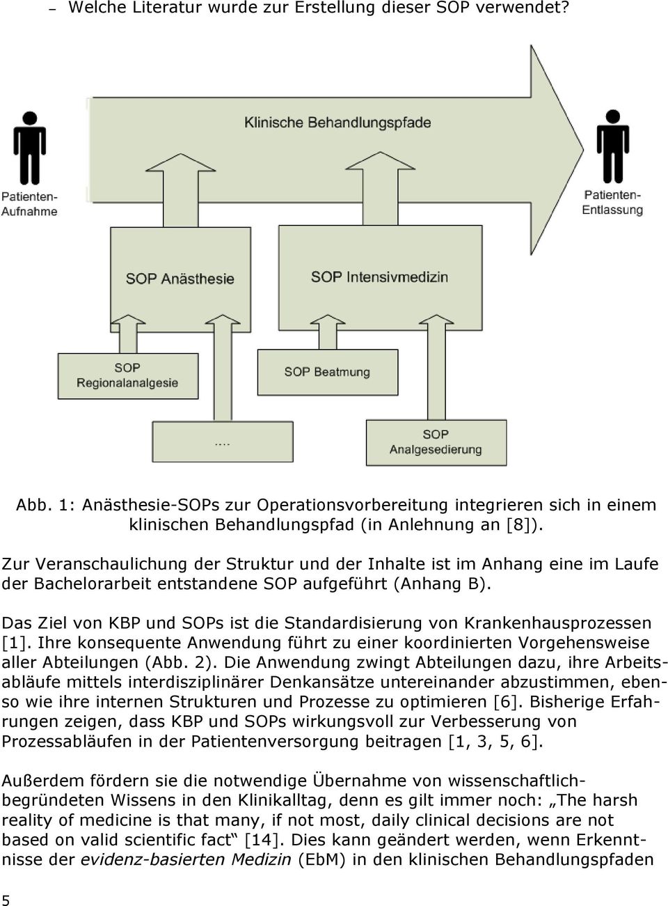 Das Ziel von KBP und SOPs ist die Standardisierung von Krankenhausprozessen [1]. Ihre konsequente Anwendung führt zu einer koordinierten Vorgehensweise aller Abteilungen (Abb. 2).