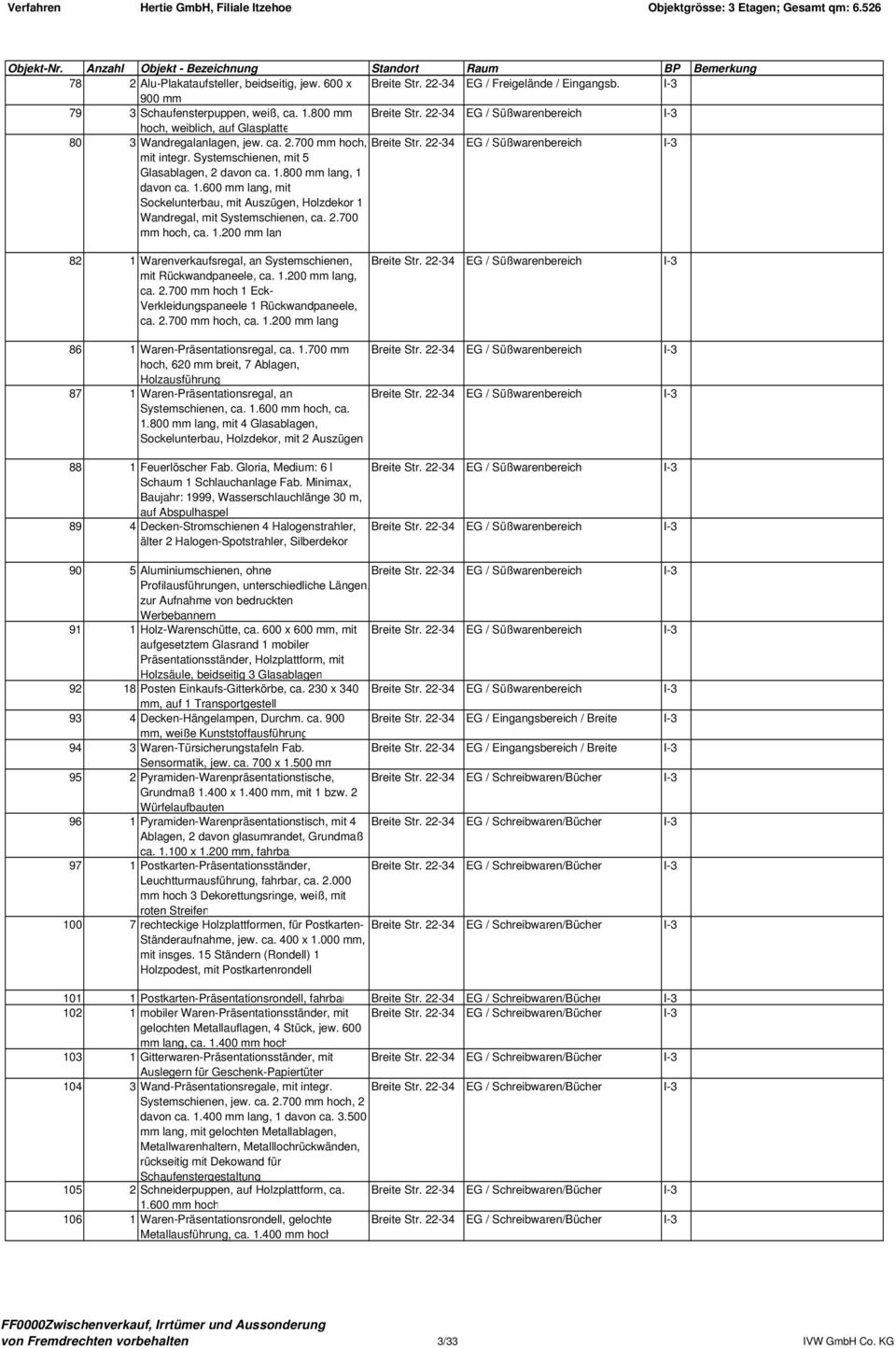 Systemschienen, mit 5 Glasablagen, 2 davon ca. 1.800 mm lang, 1 davon ca. 1.600 mm lang, mit Sockelunterbau, mit Auszügen, Holzdekor 1 Wandregal, mit Systemschienen, ca. 2.700 mm hoch, ca. 1.200 mm lan 82 1 Warenverkaufsregal, an Systemschienen, mit Rückwandpaneele, ca.