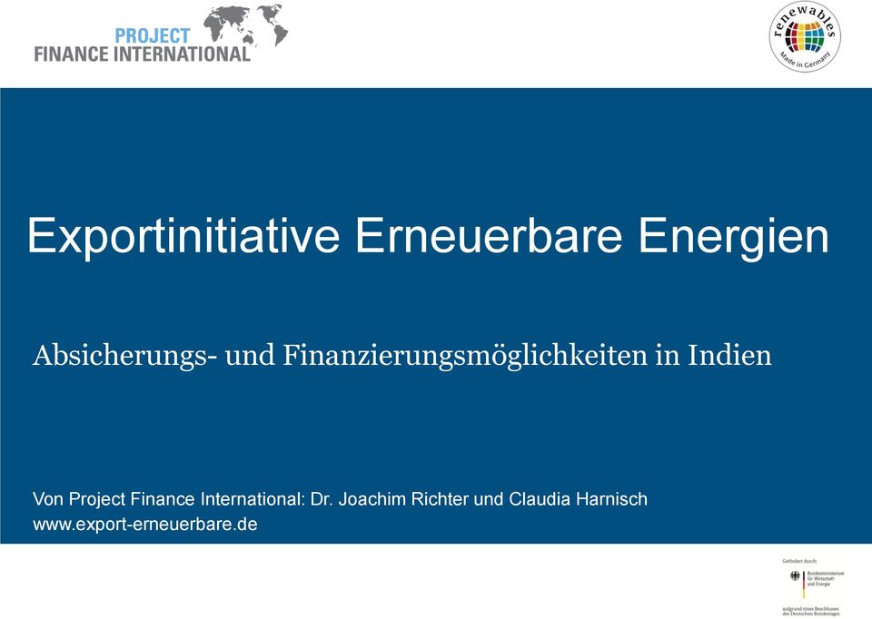 Von Project Finance International: Dr.