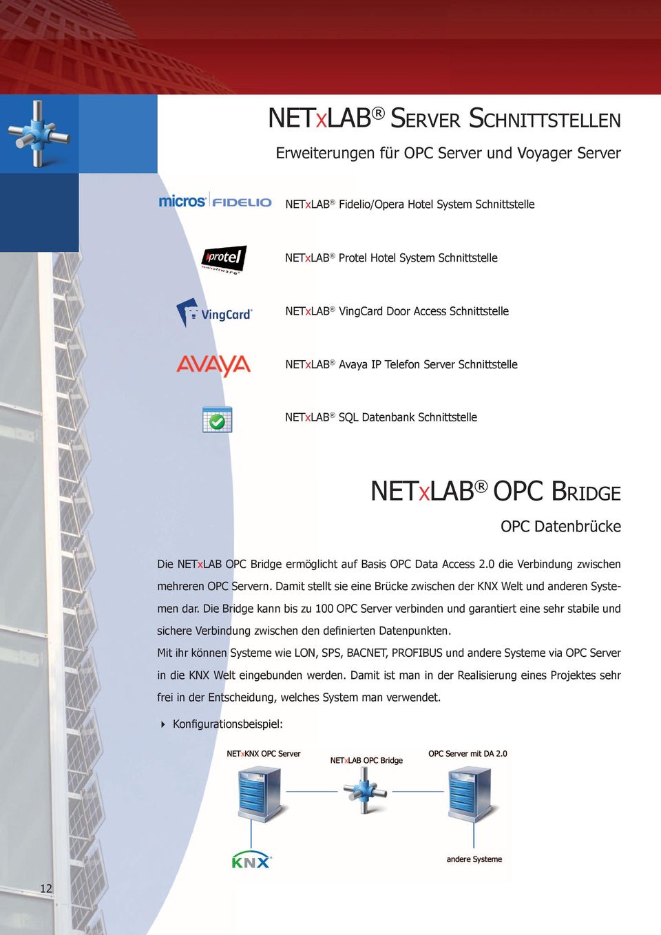 0 die Verbindung zwischen mehreren OPC Servern. Damit stellt sie eine Brücke zwischen der KNX Welt und anderen Systemen dar.
