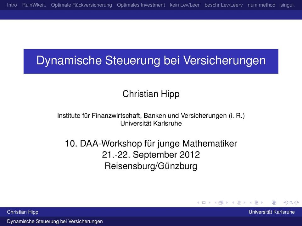 DAA-Workshop für junge Mathematiker