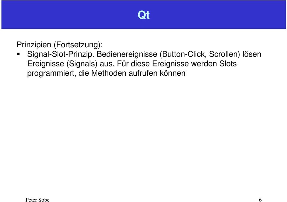 Ereignisse (Signals) aus.