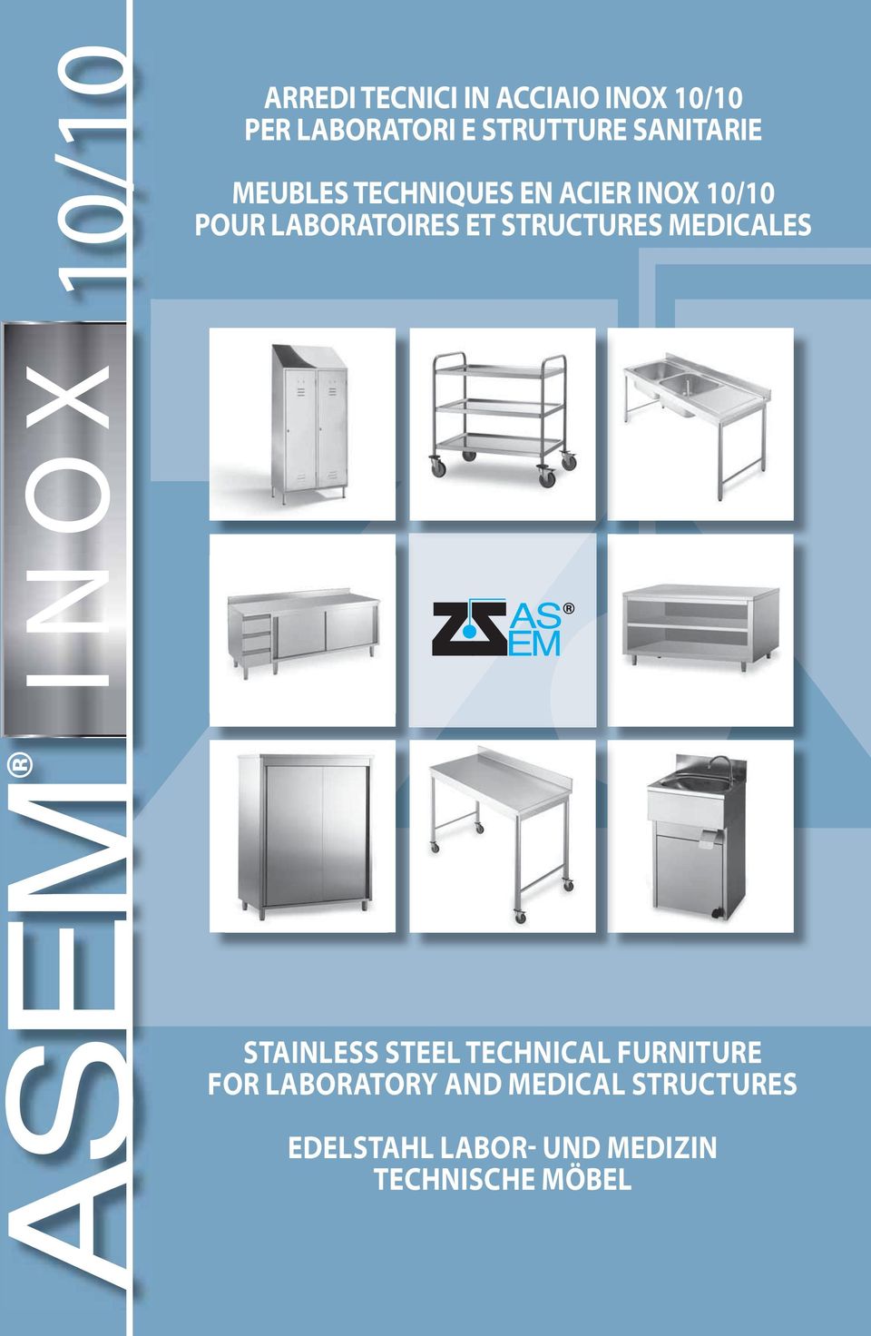 STRUCTURES MEDICALES STAINLESS STEEL TECHNICAL FURNITURE FOR