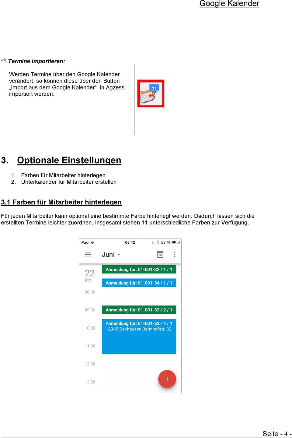 Unterkalender für Mitarbeiter erstellen 3.