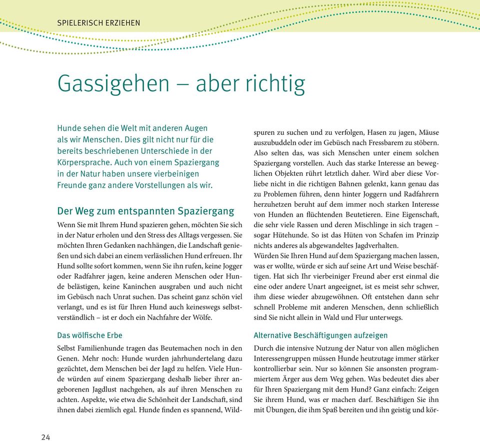 Der Weg zum entspannten Spaziergang Wenn Sie mit Ihrem Hund spazieren gehen, möchten Sie sich in der Natur erholen und den Stress des Alltags vergessen.