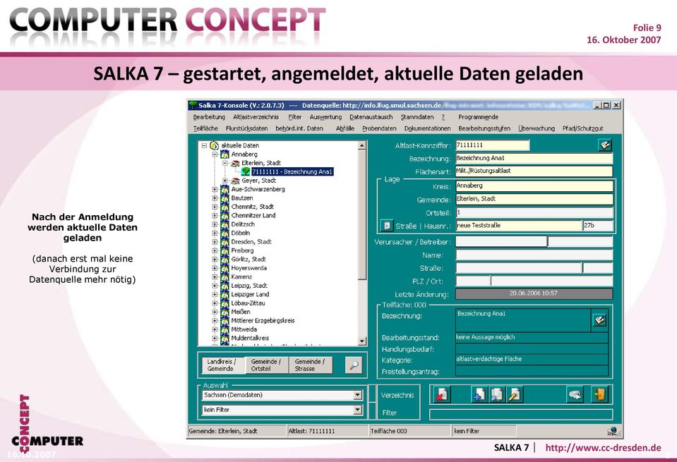 aktuelle Daten geladen (danach erst mal