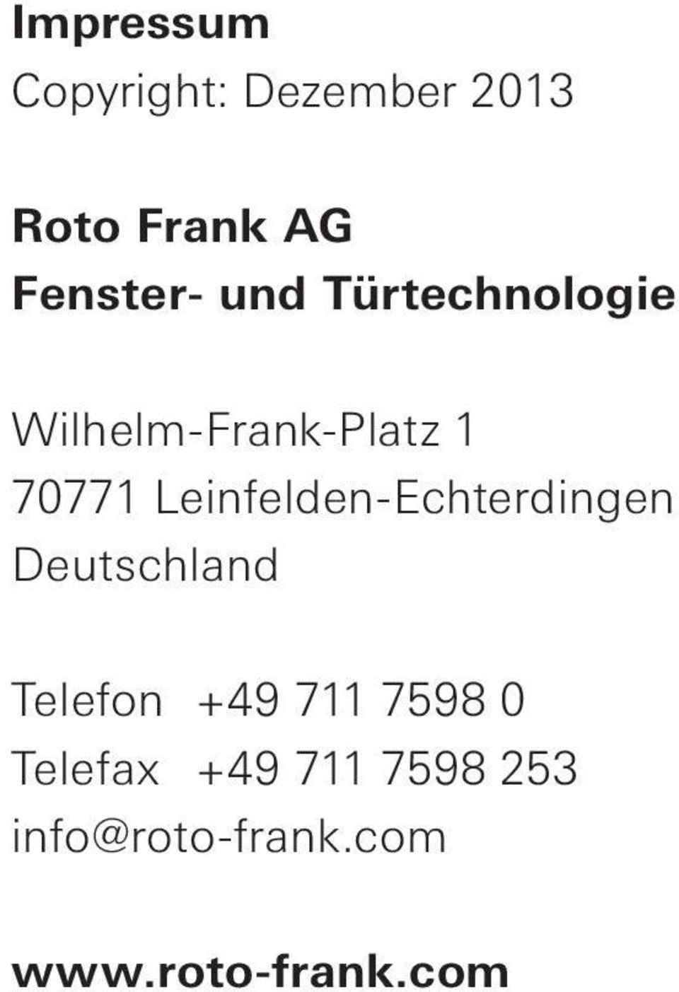 Leinfelden-Echterdingen Deutschland Telefon +49 711 7598