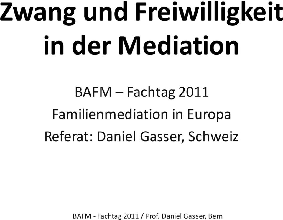 2011 Familienmediation in