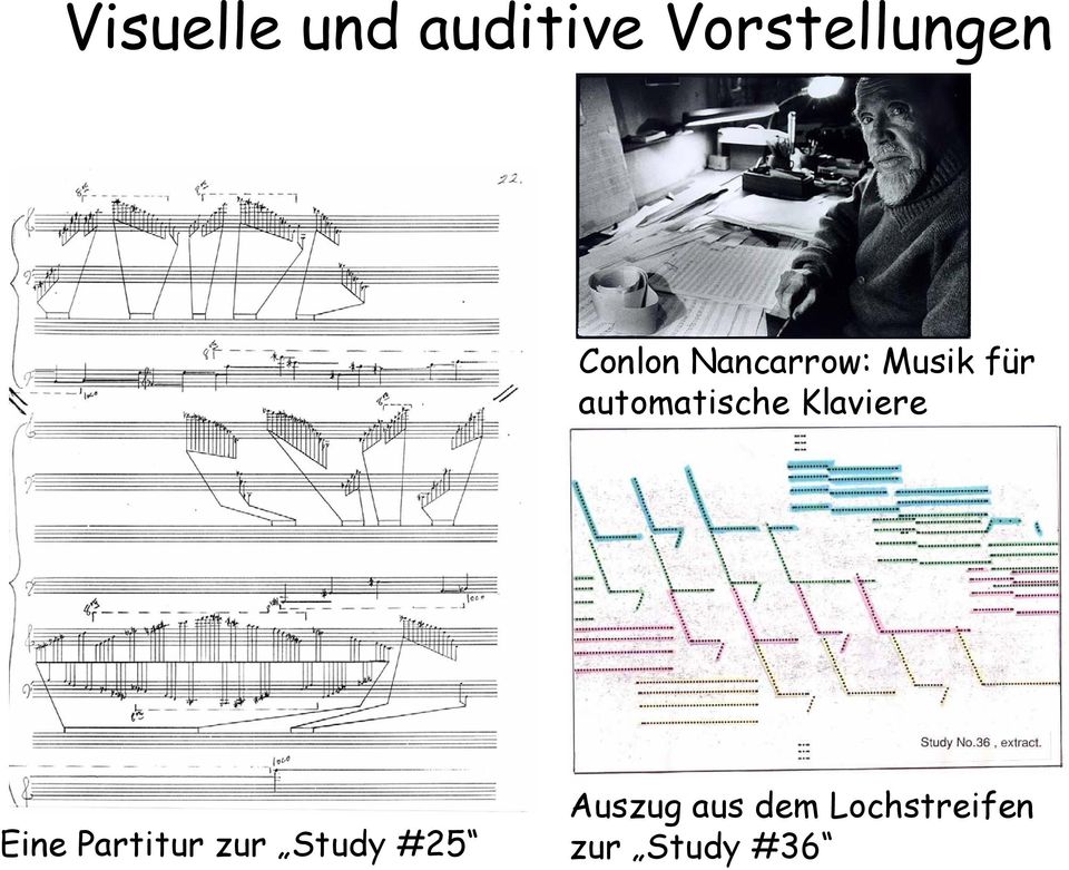 automatische Klaviere Eine Partitur