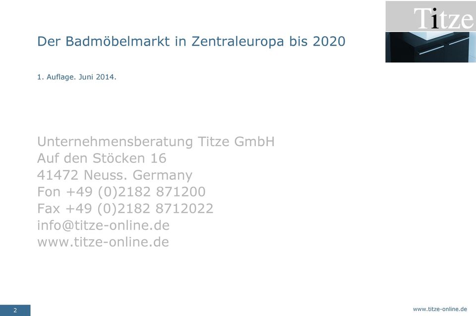 Unternehmensberatung Titze GmbH Auf den Stöcken 16 41472