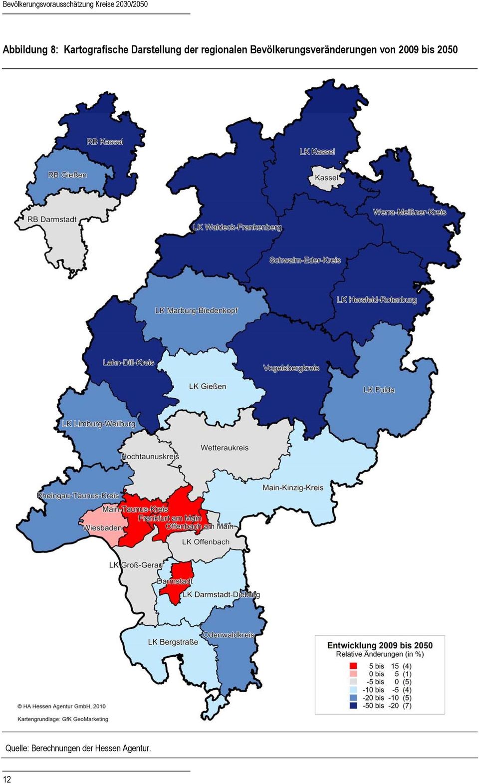 regionalen Bevölkerungsveränderungen von 9