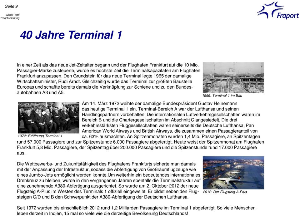 Den Grundstein für das neue Terminal legte 1965 der damalige Wirtschaftsminister, Rudi Arndt.