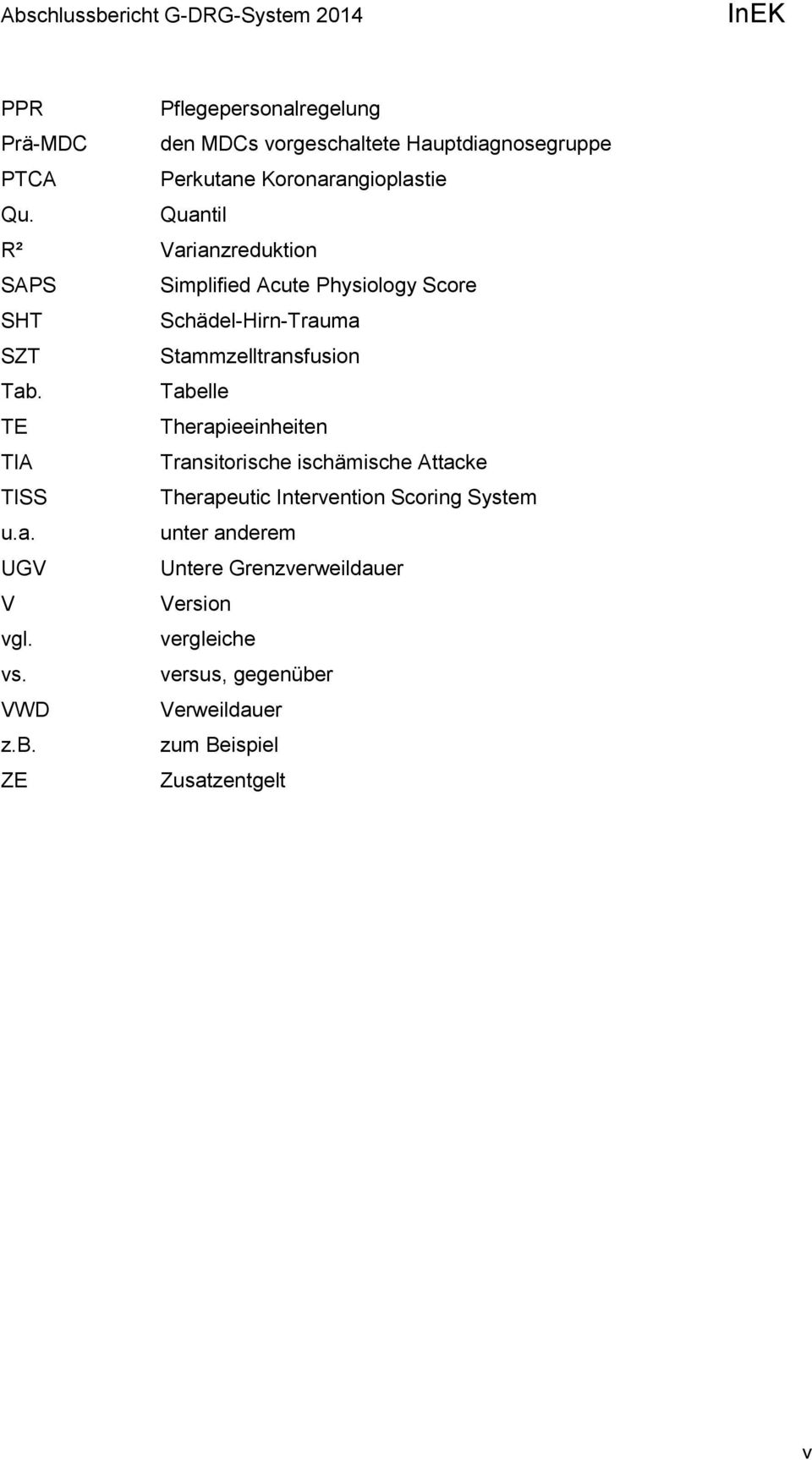 Quantil R² Varianzreduktion SAPS Simplified Acute Physiology Score SHT Schädel-Hirn-Trauma SZT Stammzelltransfusion Tab.