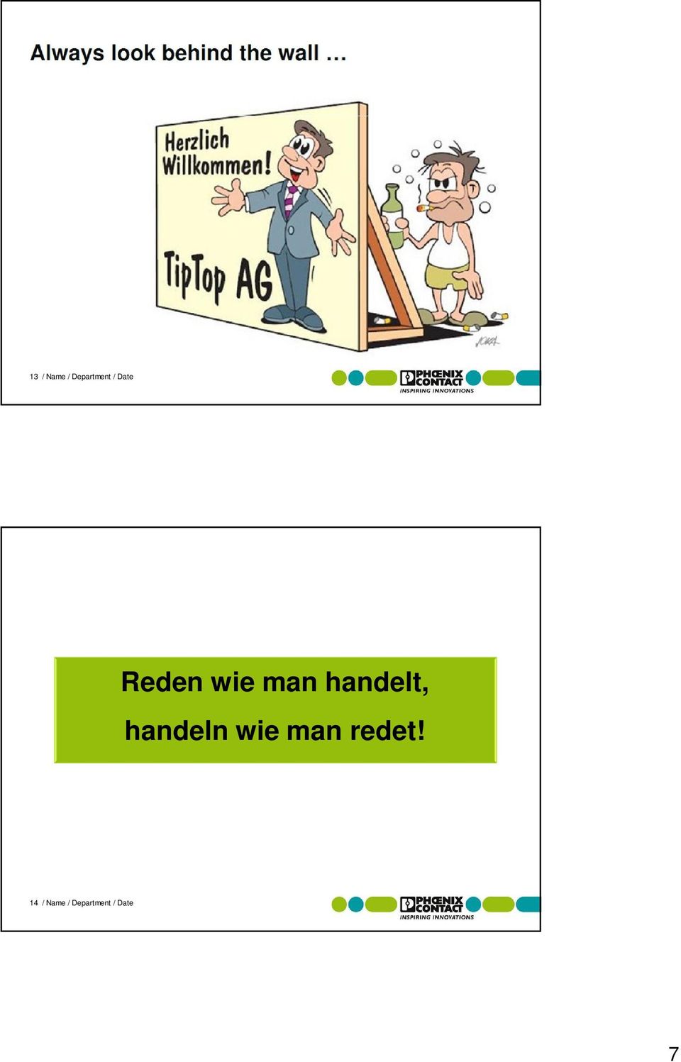 handelt, handeln wie man