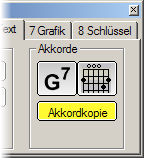 276 15.7 Toolboxseite 6: Text, Lyrics, Akkorde Die Eingabe [n] erzeugt das Akkordsymbol N.C., das für no chord steht. Akkordsymbole sind immer an Noten gebunden.