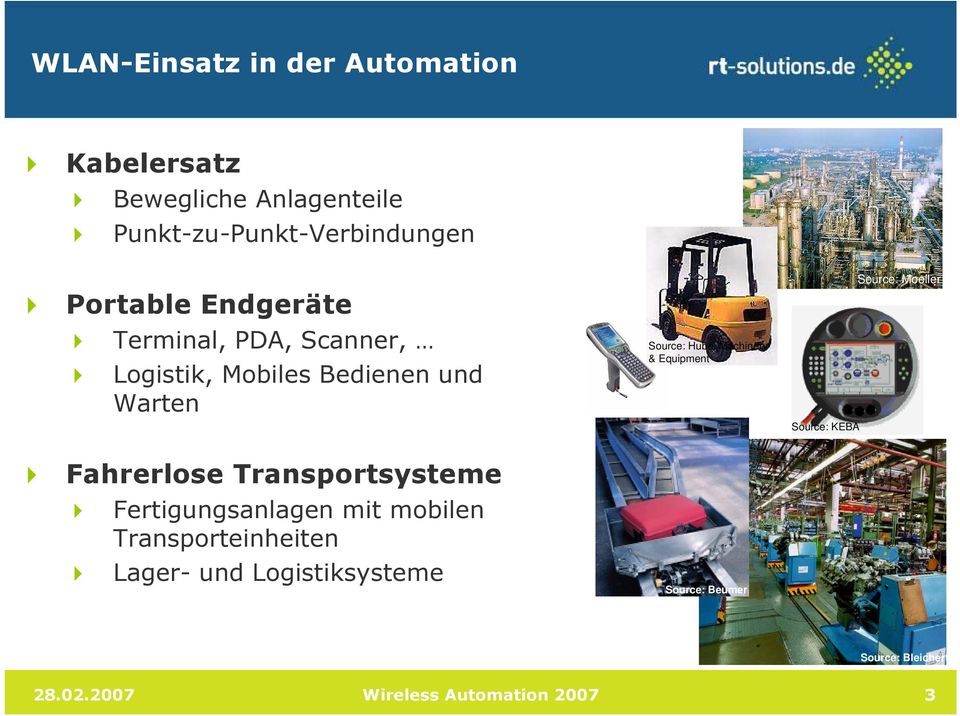 Machinery & Equipment Source: KEBA Source: Moeller Fahrerlose Transportsysteme