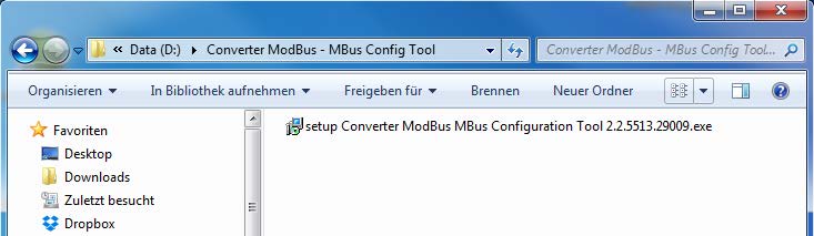 5 ModBus MBus Converter Konfigurationstool Das ModBus MBus Converter Konfigurationtool ist ein Windows-Applikation basierend auf.net Framework 4.5. 5.