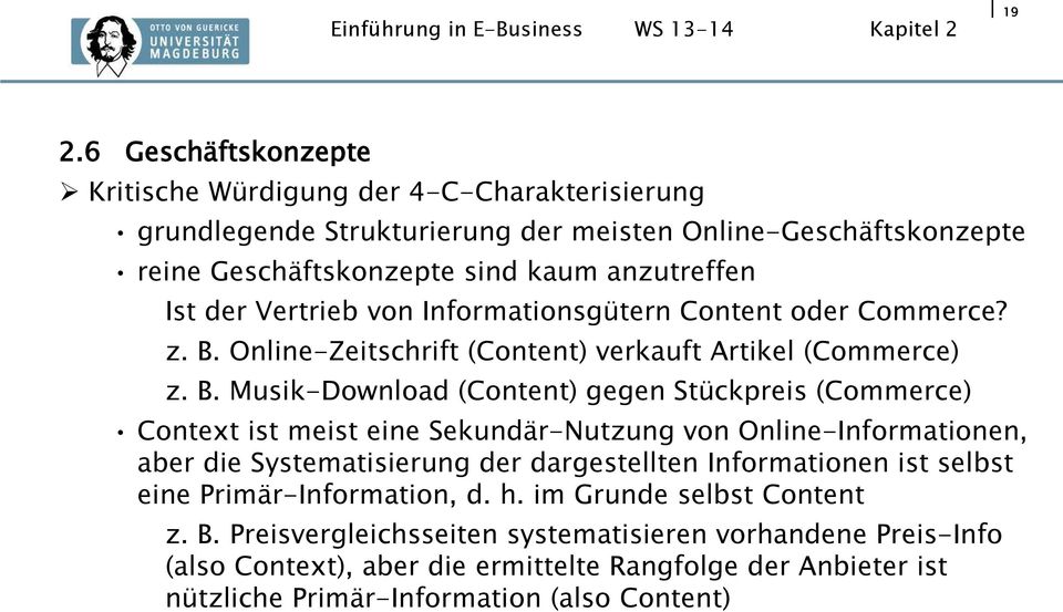 Online-Zeitschrift (Content) verkauft Artikel (Commerce) z. B.