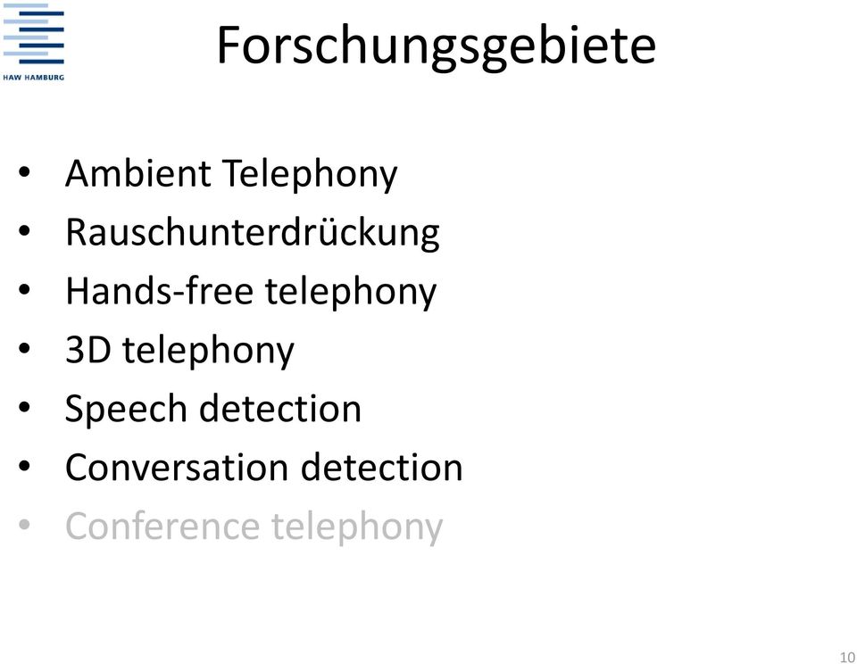 telephony 3D telephony Speech