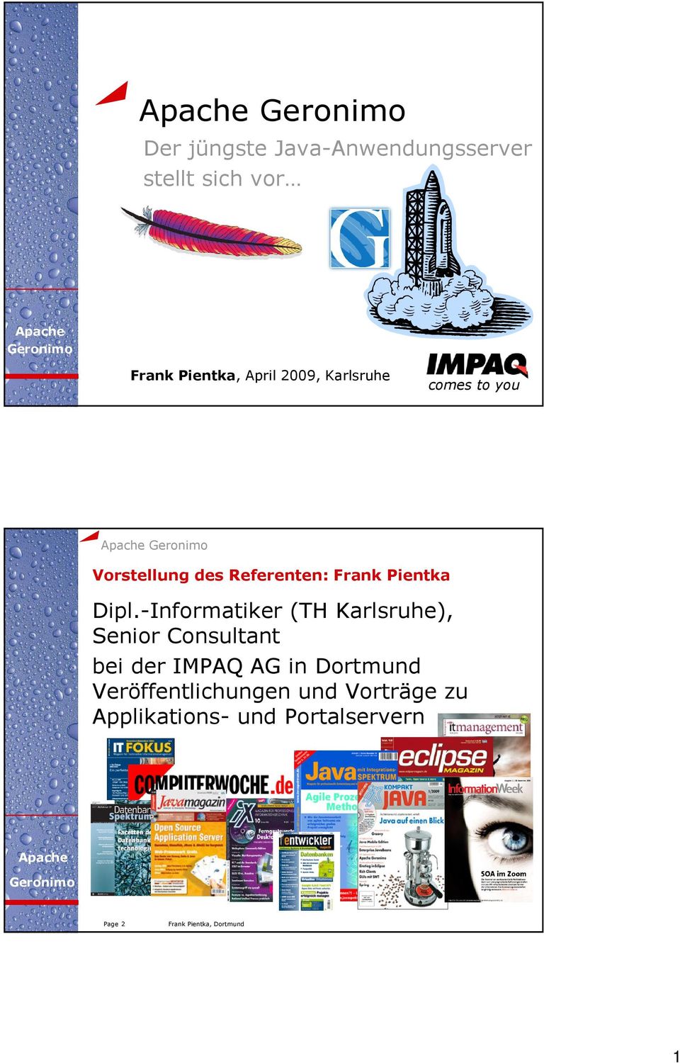 Dipl.-Informatiker (TH Karlsruhe), Senior Consultant bei der IMPAQ AG in