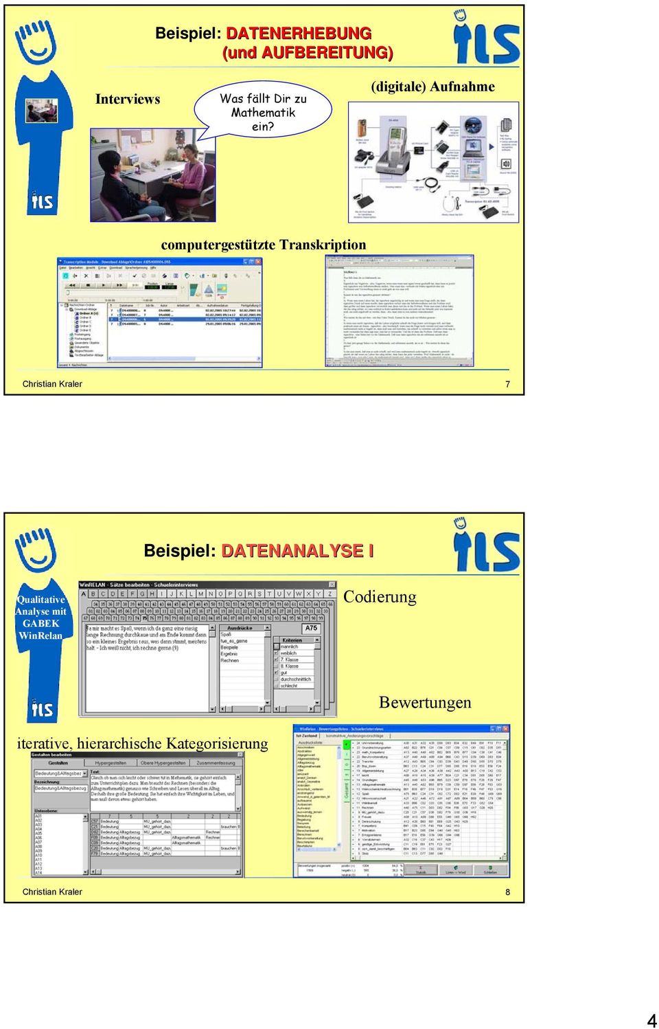 (digitale) Aufnahme computergestützte Transkription Christian Kraler 7