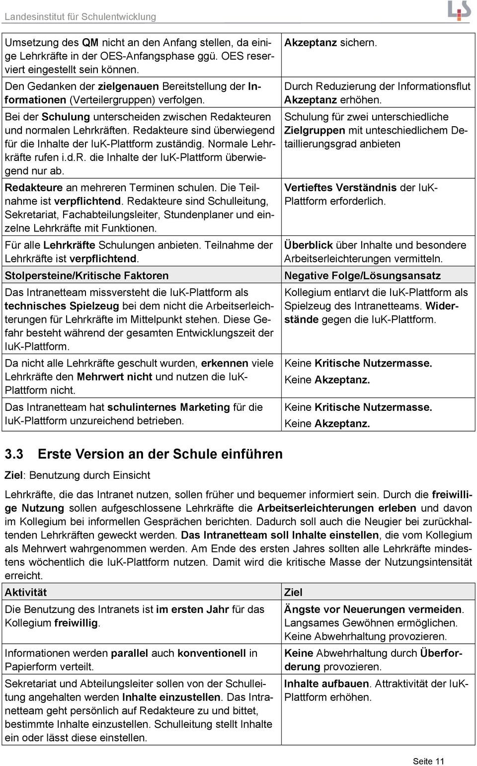 Redakteure sind überwiegend für die Inhalte der IuK-Plattform zuständig. Normale Lehrkräfte rufen i.d.r. die Inhalte der IuK-Plattform überwiegend nur ab. Redakteure an mehreren Terminen schulen.