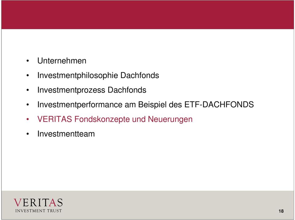 Investmentperformance am Beispiel des