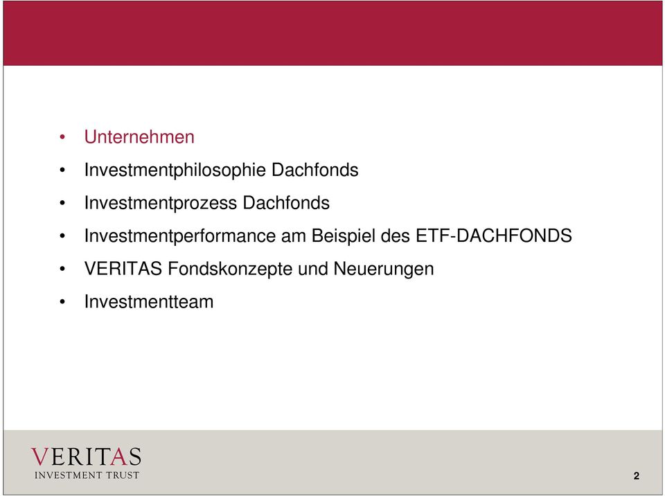 Investmentperformance am Beispiel des