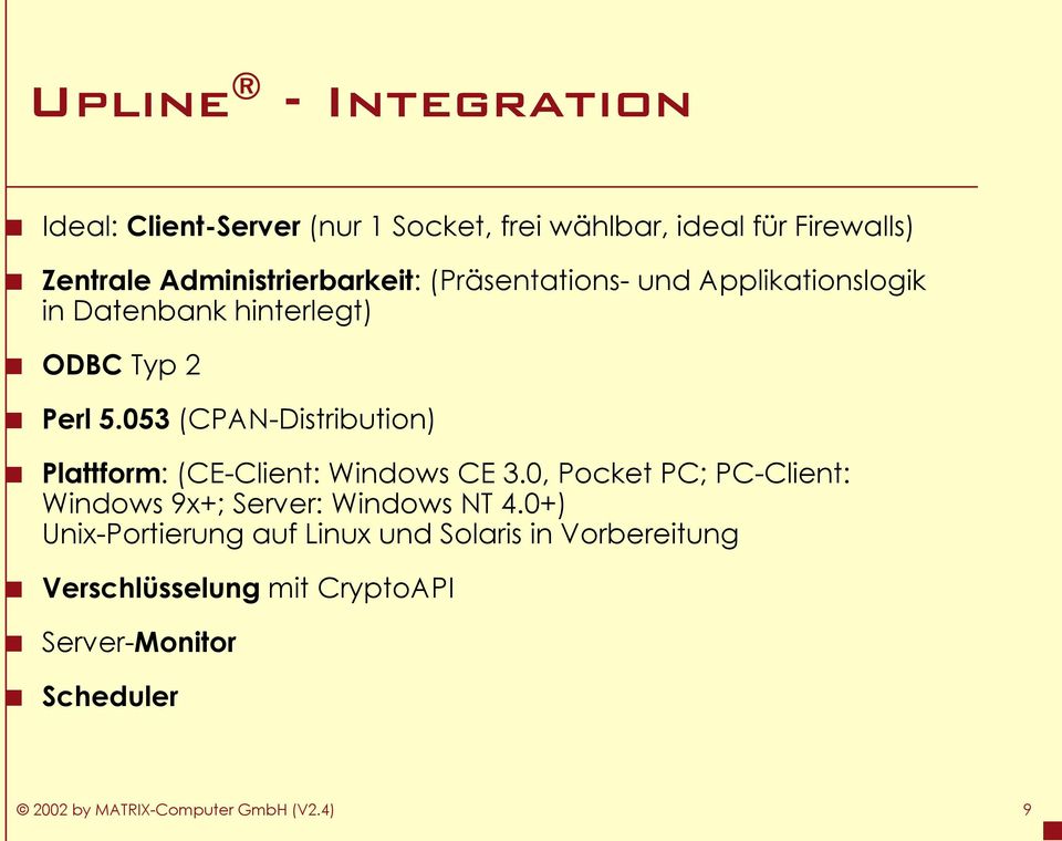 053 (CPAN-Distribution) Plattform: (CE-Client: Windows CE 3.