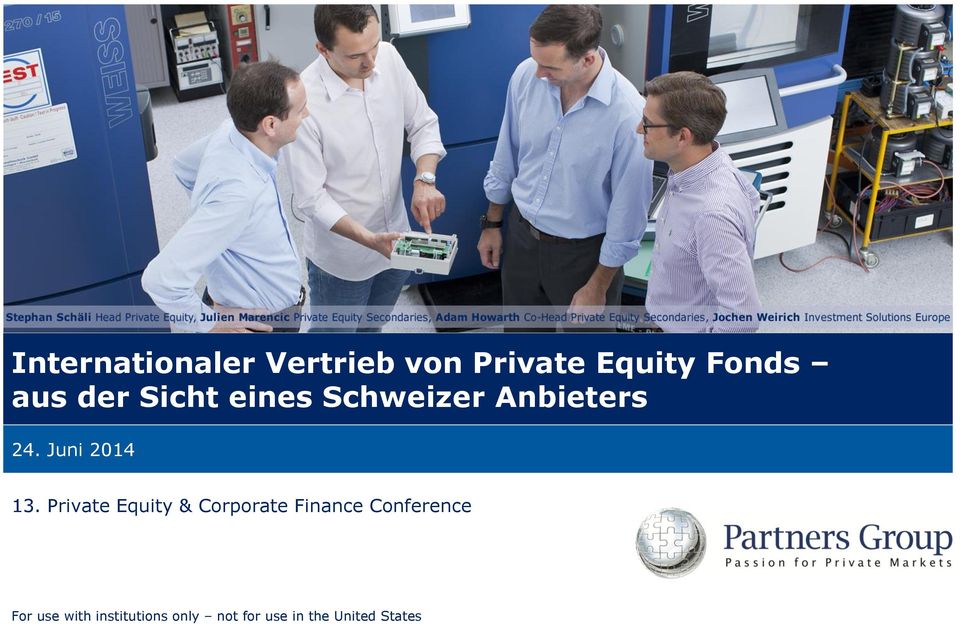 Private Equity & Corporate Finance Conference For use