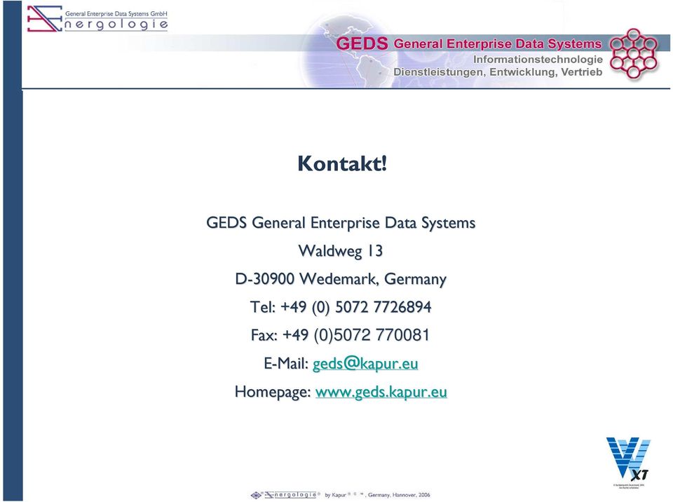 13 D-30900 Wedemark, Germany Tel: +49 (0)