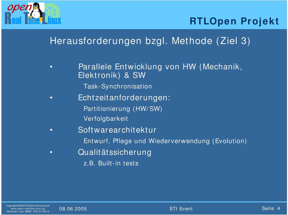 Task-Synchronisation Echtzeitanforderungen: Partitionierung (HW/SW)