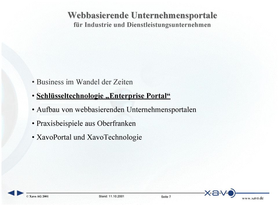 Schlüsseltechnologie Enterprise Portal Aufbau von webbasierenden